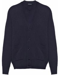 Prada Midnight Blue Cashmere Sweater for Men - Lyst
