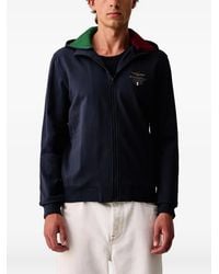 Aeronautica Militare - Logo-Embroidered Zip-Up Hoodie - Lyst