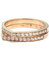 Repossi - 18kt Rose Gold Antifer Diamond Ring - Lyst