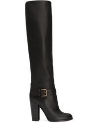 Dolce & Gabbana - Leather Knee-High Boots - Lyst