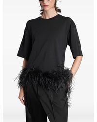 DARKPARK - Smith Feather-Trim T-Shirt - Lyst