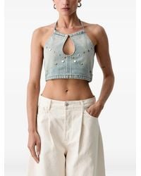Levi's - X Pride Road Worn Halter Stud-Embellished Halterneck Top - Lyst