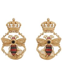 Dolce & Gabbana Manchetknopen Met Gegraveerd Beeld in het Metallic voor heren Heren Accessoires voor voor Manchetknopen voor 