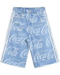 adidas - X Coca-Cola Classic Sport Denim Shorts - Lyst