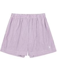 Sporty & Rich - Striped Poplin Shorts - Lyst