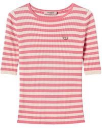 Twinset - Striped Short-Sleeve T-Shirt - Lyst