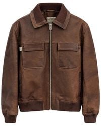 Carrera - Zip-Up Leather Jacket - Lyst