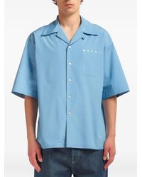 Marni - Poplin Bowling Shirt With Peeping Logo - Lyst