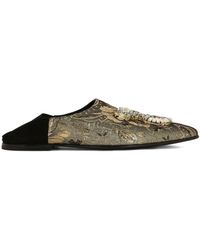 Dolce & Gabbana - Embellished Jacquard Slippers - Lyst