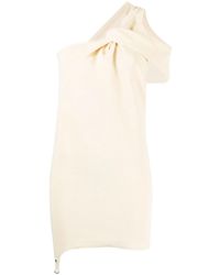 Courreges - Robe Courte Nouée À Une Épaule - Lyst