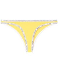 Calvin Klein - Logo-Print Strap Bikini Bottoms - Lyst