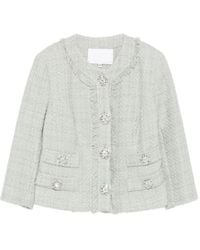 Costarellos - Embellished Fringe Jacket - Lyst