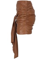 Elisabetta Franchi - Ruched Knot-Detail Mini Skirt - Lyst