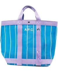 A.P.C. - Striped Tote Bag - Lyst