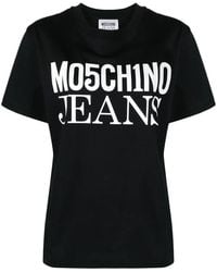Moschino - Logo-Print Cotton T-Shirt - Lyst