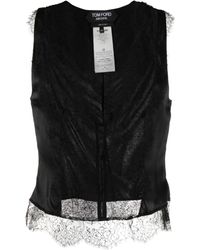 Tom Ford - Silk-satin Lace Camisole Top - Lyst