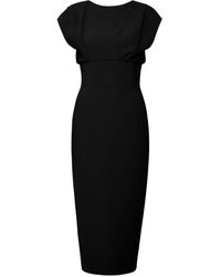 Rachel Gilbert - Maggie Draped-Detailed Midi Dress - Lyst