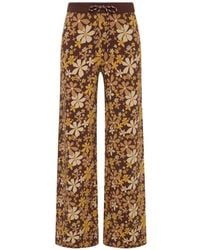 The Upside - Copacabana Juniper Floral-Print Knit Trousers - Lyst