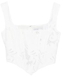 GIUSEPPE DI MORABITO - Embroidered Crop Top - Lyst