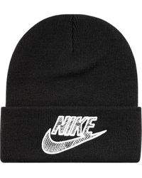 Supreme - Gorro con motivo de piel de serpiente de x Nike - Lyst