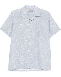 Canali - Overhemd Met Omgekeerde Kraag En Patroon - Lyst