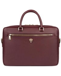 PLACE OF ELMS - Crest Grained Leather Briefcase - Lyst