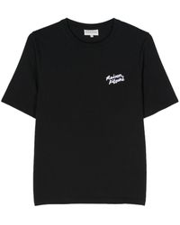Maison Kitsuné - T-shirt Met Geborduurd Logo - Lyst