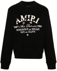 Amiri - Distressed Arts District Cotton Sweatshirt - Lyst