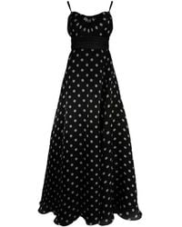 Pamella Roland - Polka-Dot-Pattern Maxi Dress - Lyst