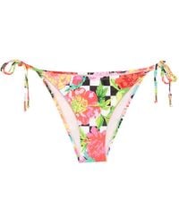 Moschino - Floral-Print Bikini Bottoms - Lyst