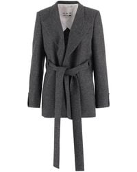 Sa Su Phi - Herringbone-Pattern Belted Jacket - Lyst
