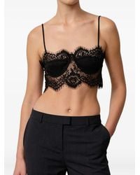 Herskind - Lilly Top Met Afwerking Van Kant - Lyst
