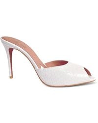 Paris Texas - Vera Crocodile-Effect Open-Toe Heeled Sandals - Lyst