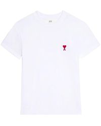Ami Paris - T-shirt Met Borduurwerk - Lyst
