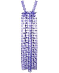 Olympiah - Floral Lace-embroidered Sleeveless Dress - Lyst