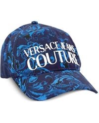 Versace Jeans Couture - Patterned Logo-Embroidery Baseball Cap - Lyst