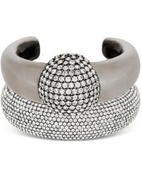 Balmain - 2 Armreife Mit Kristallen - Lyst