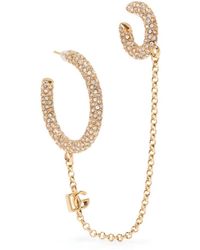 Dolce & Gabbana - Creole Crystal-embellished Earring - Lyst