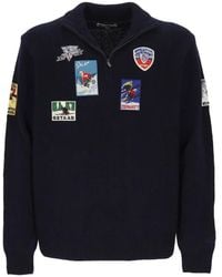 MC2 Saint Barth - Patch-Detail Quarter-Zip Sweatshirt - Lyst