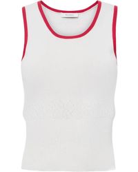 JW Anderson - Top con ribete en contraste - Lyst