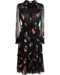 Ulla Johnson - Robe En Chiffon Reina À Coupe Mi-Longue - Lyst