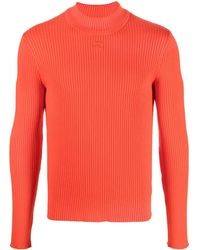 Courreges - Ribbed-Knit Long-Sleeve Jumper - Lyst