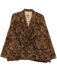 Uma Wang - Floral-Jacquard Double-Breasted Jacket - Lyst