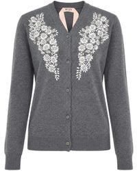 N°21 - Cardigan À Fleurs Brodées - Lyst