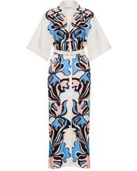 Rebecca Vallance - Barbados Breeze Buttoned Midi Dress - Lyst
