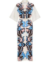 Rebecca Vallance - Barbados Breeze Buttoned Midi Dress - Lyst