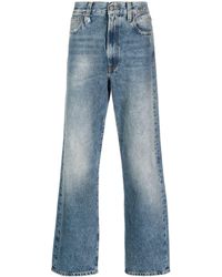 R13 - Distressed Straight-leg Jeans - Lyst
