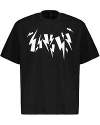 Neil Barrett - Graphic-Print Cotton T-Shirt - Lyst