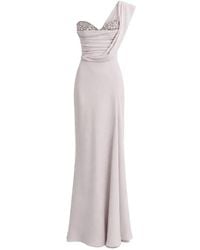 Gemy Maalouf - Crystal-Embellished Draped Dress - Lyst