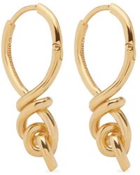 Completedworks - Pendientes Notsobig Thread I en oro vermeil - Lyst